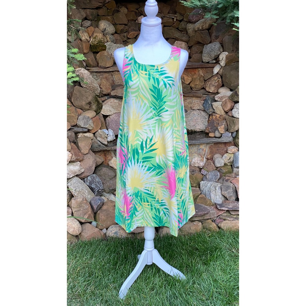 Banana Boat Sundress Womens Size Medium NWT UPF 50+ Tropical Leaf Print BB827 - Picture 9 of 9